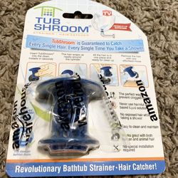 TubShroom Revolutionary Tub Drain Protector Hair Catcher Strainer Snare, Blue 