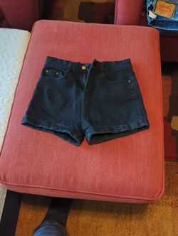 Girls Black Jean Shorts