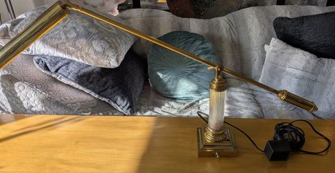 Vintage Polished Brass Grand Piano Lamp/Hollywood Regency Style.