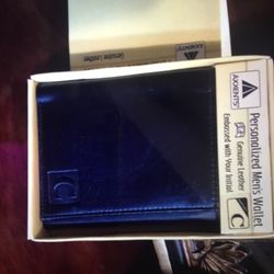 Mens/ Boys New Leather Wallets With Initial Either C Or H