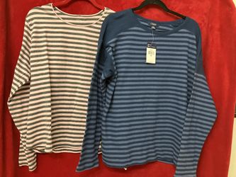 Lot GAP PINK CHAPS Ralph Lauren BLUE STRIPE WOMENS TOP SHIRT XL LONG SLEEVE ‼️ See HUGE Collection Here ....