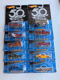Hot wheels 50th anniversary favorites set