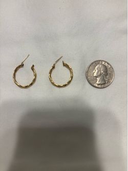14 carat gold hoop earrings