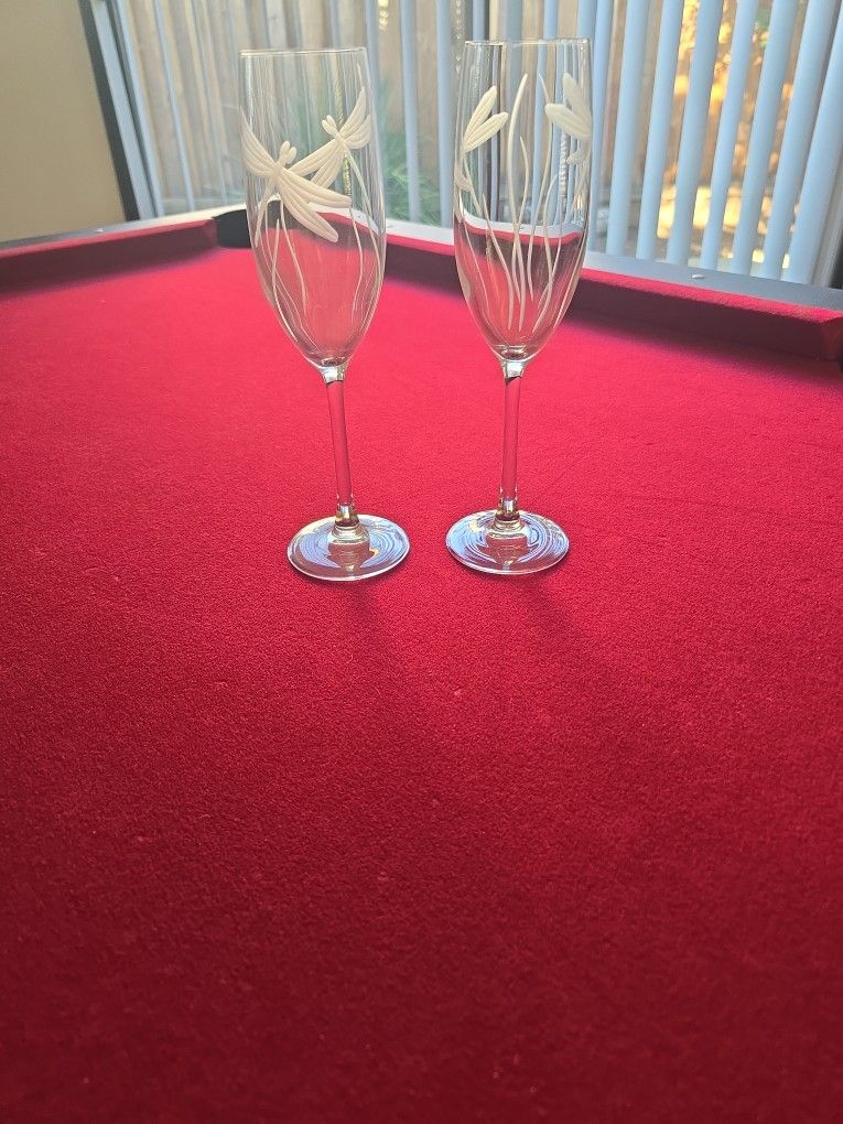 Exquisite Lead Free Crystal Champagne Flute Set