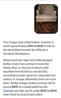 Vintage armchairs have 3 available