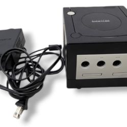 Nintendo GameCube Black 2001 DOL-001 (USA) Game Console + Cables Only - Tested
