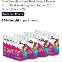 Nulo Freestyle Beef, Beef Liver, & Kale in
Broth Real Meat Dog Food Topper, 2.8
Ounce (Pack of24)