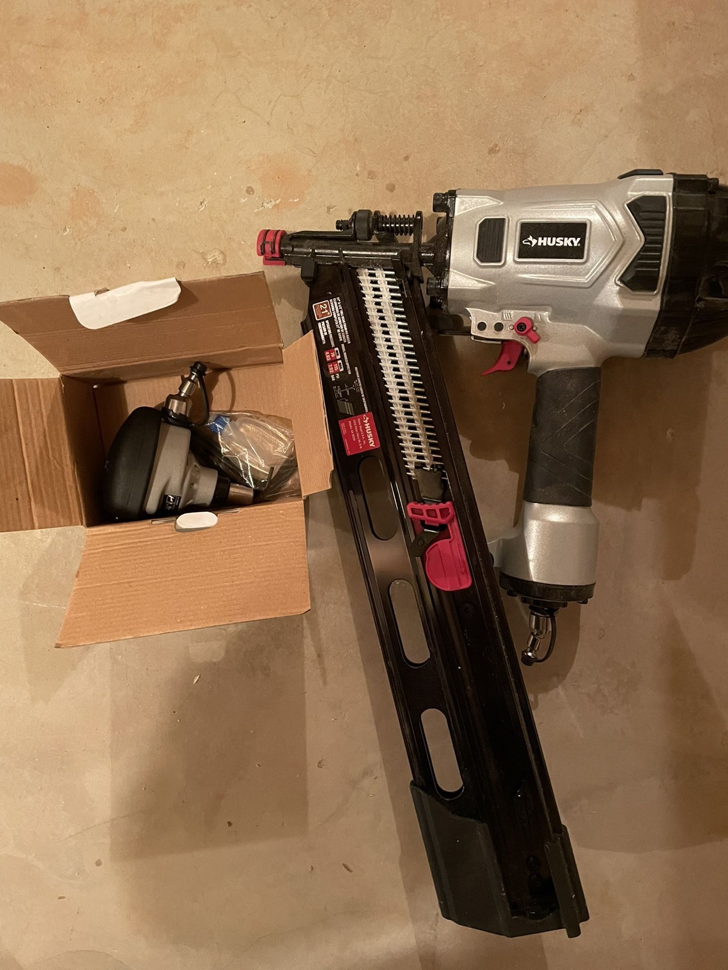 Husky 22 Degree Nailer And Palm Nailer