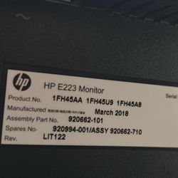 2 - 24” HP monitors