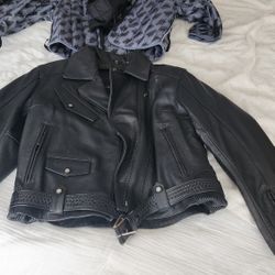 New Ladys Leather Cycle Jacket Medium