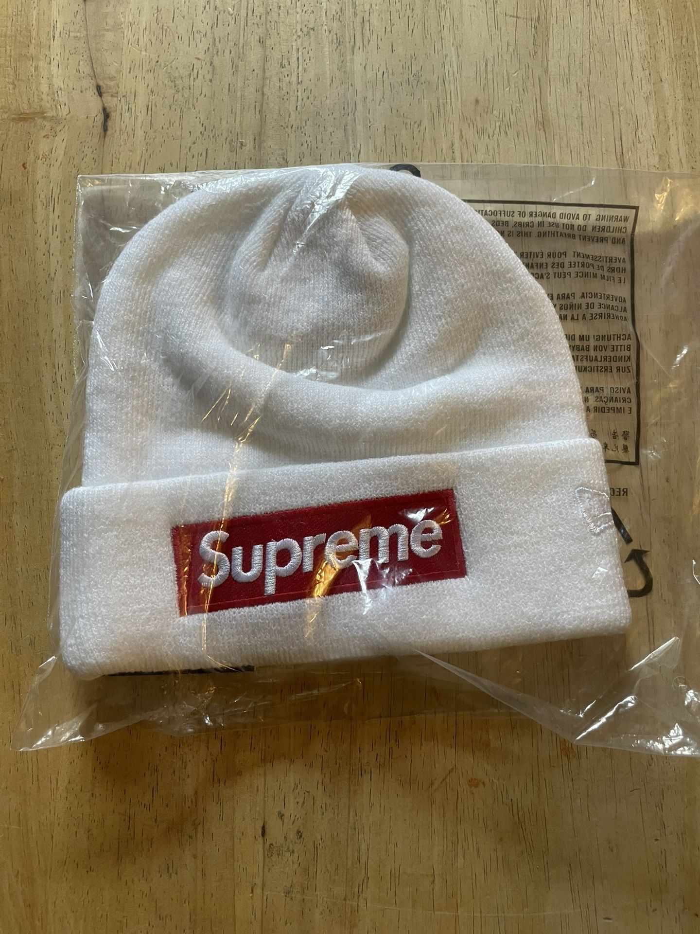 Supreme White Beanie