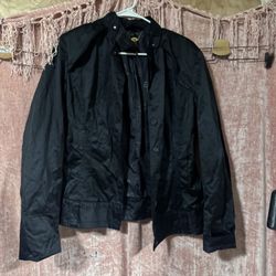 Guess Satin Jacket With Gold Detail Size Large