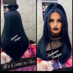 Human Hair Blended Lace Front Wig 