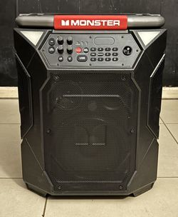 Monster Portable Bluetooth Speaker System TWS USB AUX Line Out Black/Red