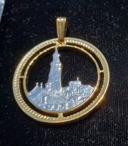 Gift 2 Pence Lighthouse Of EUROPE Gibraltar Coin Pendant Jewelry Necklace