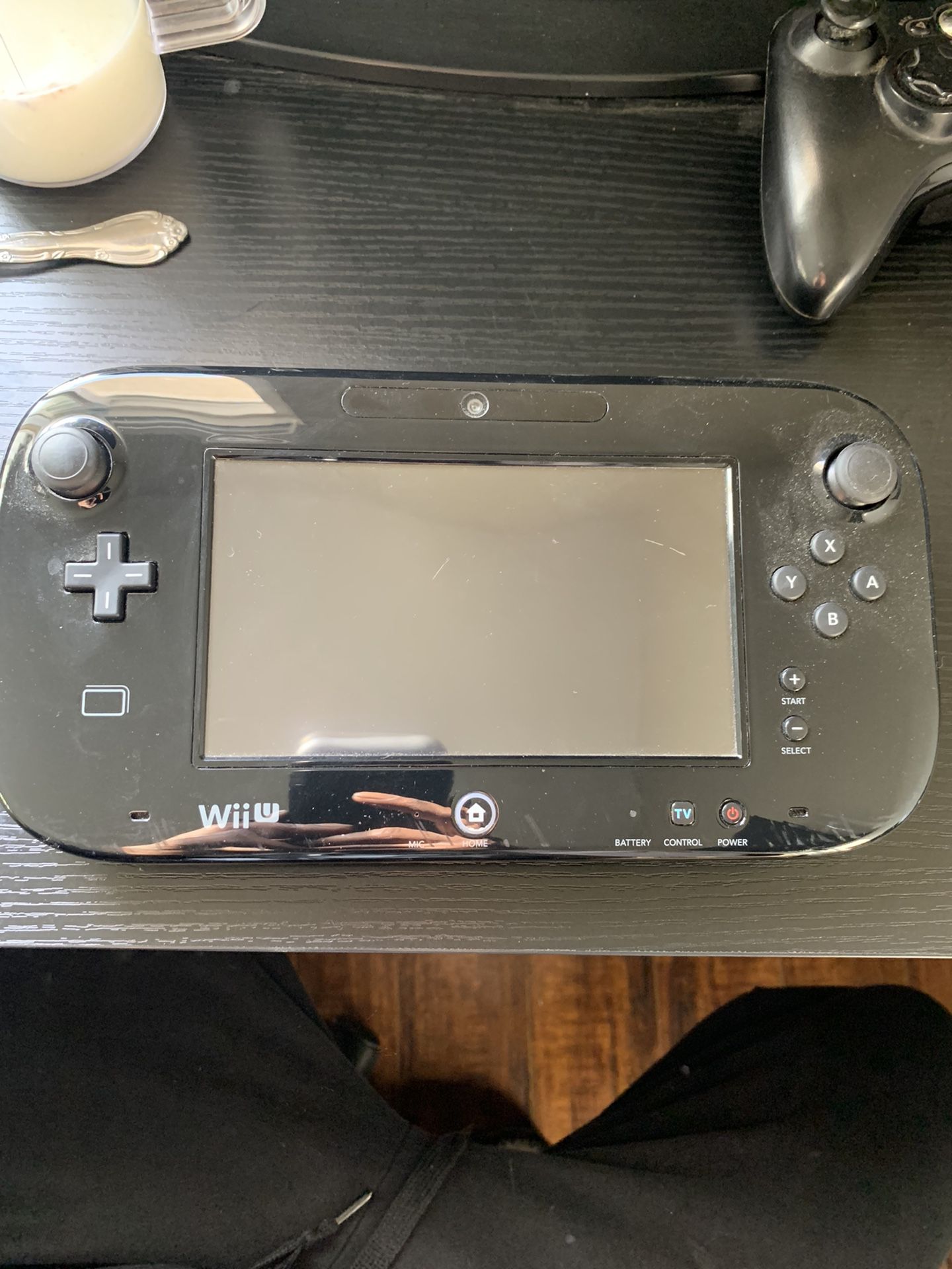 Nintendo Wii U Black Gampead -Replacement ONLY - No Cables