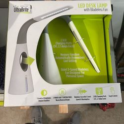 Led Desk lamp With Bladeless Fan - New Unopened 