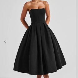 BabyBoo Edith Midi Dress, Black - Size XS (NEW)