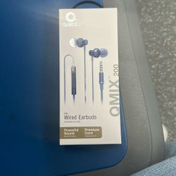 QMIX 200 Gray Wired Earbuds NEW still in original box