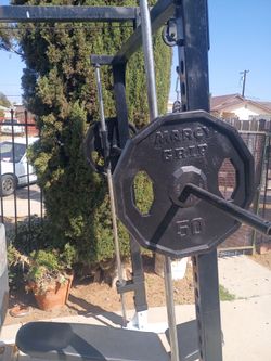 Home Gym Weight Bench with Rack and Cable