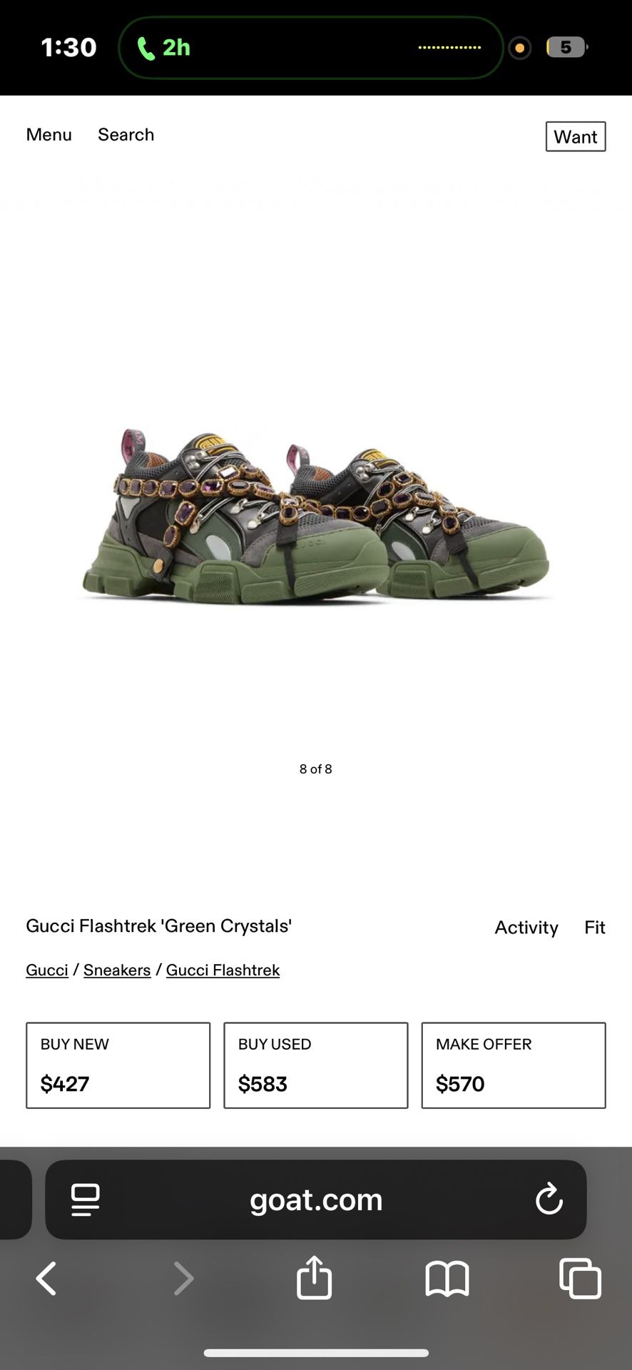Gucci Flashtrek 'Green Crystals' (10)