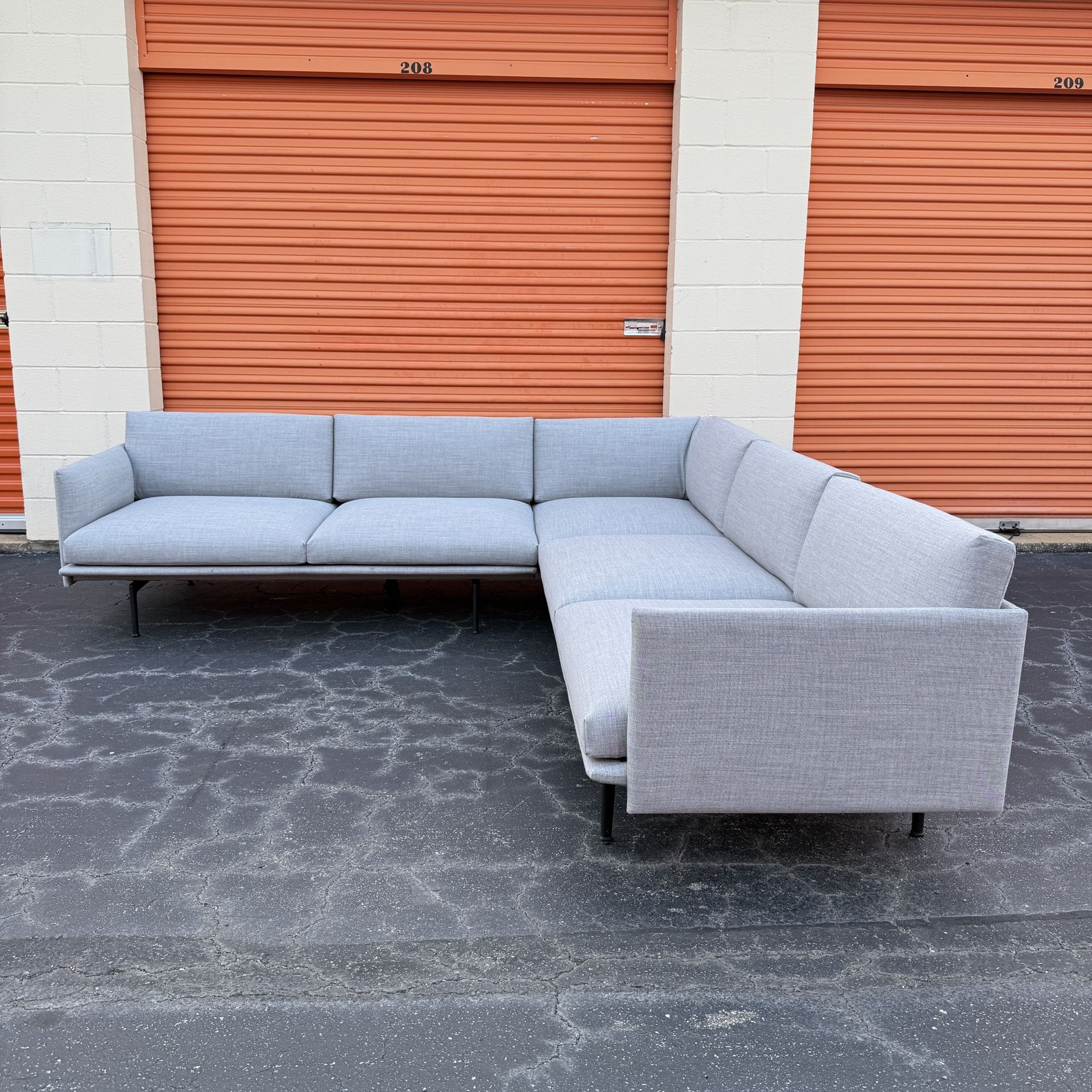 Free Delivery - Modern Muuto Outline Corner Sectional Sofa Couch