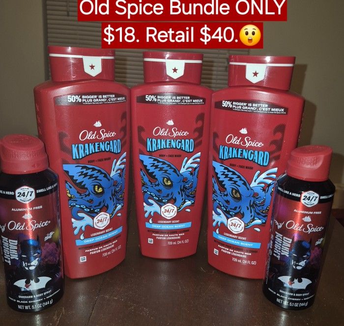 Old Spice Bundle ONLY $18. Retail $40.