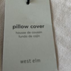 NEW WITH TAGS  2 WEST ELM, 20 X 20 PILLOW COVERS