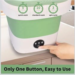 Portable Washing Machine,16L Upgraded Mini Washer with Spin Basket Laundry Machine, 3 Cleaning Modes Suitable for Small Clothes, Foldable Design Ideal