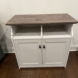 Saint Birch Finley White 2-Door Vertical Filing Cabinet printer stand  - used