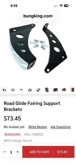 Bung King Road Glide 3 Trike Fairing Support Brackets
