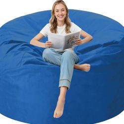 Puf de 6 pies con funda de terciopelo ultra suave, puf con espuma viscoelástica, sofá perezoso de gran tamaño para dormitorio, 