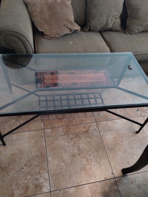 Two End Tables With Coffee Table