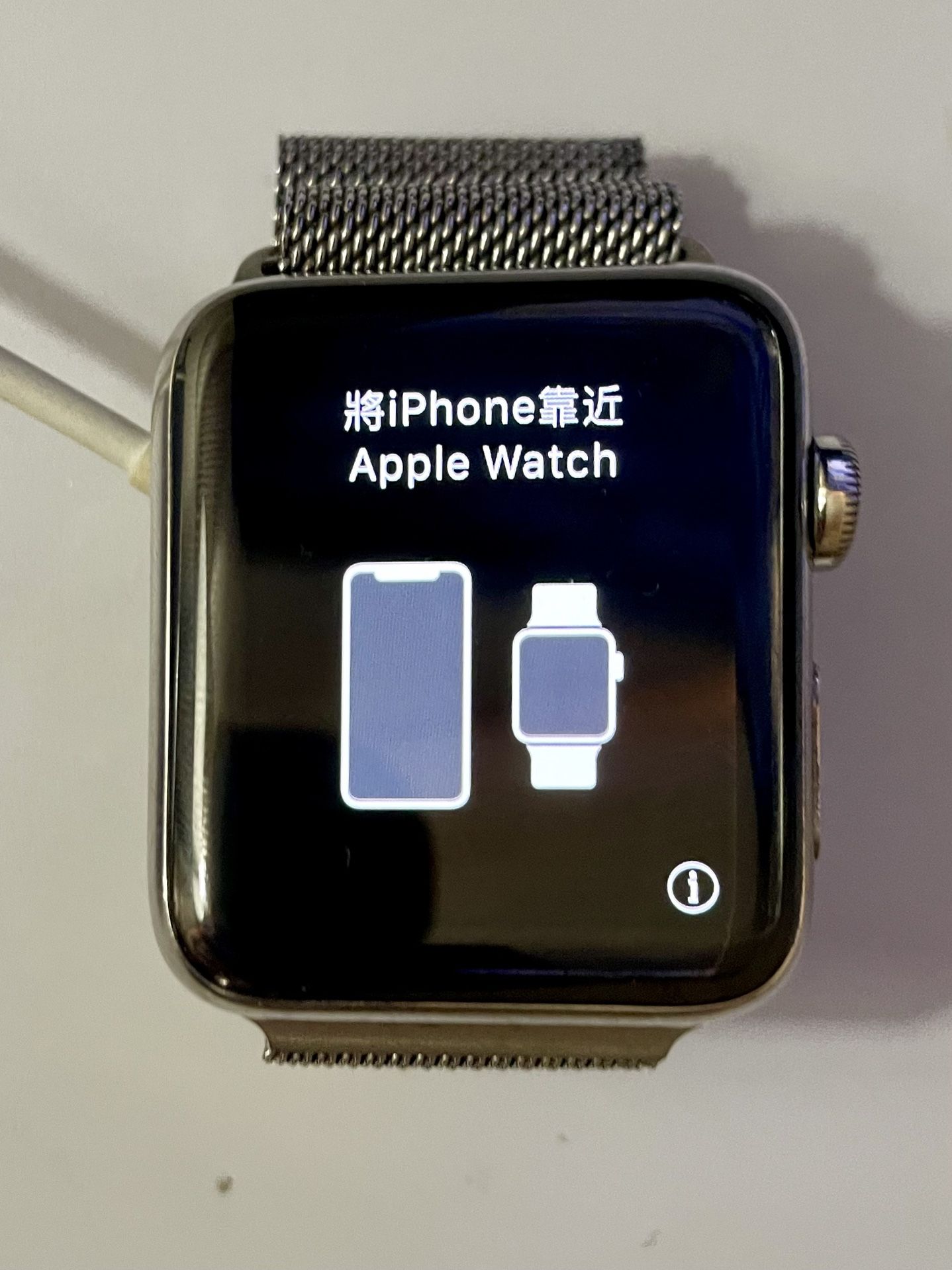 Apple Watch 42mm Stainless Steel with Black Classic Buckle – Great Condition!"