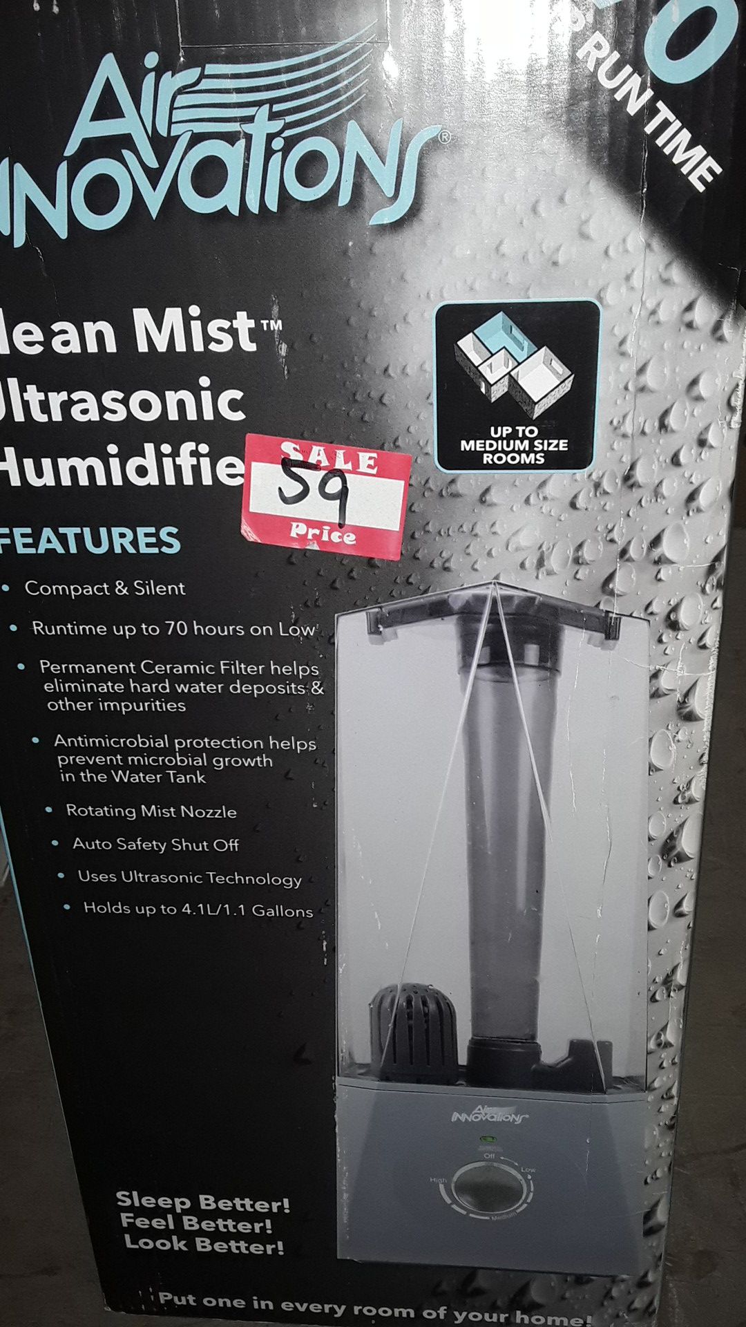 Clean Mist ultrasonic Humidifier