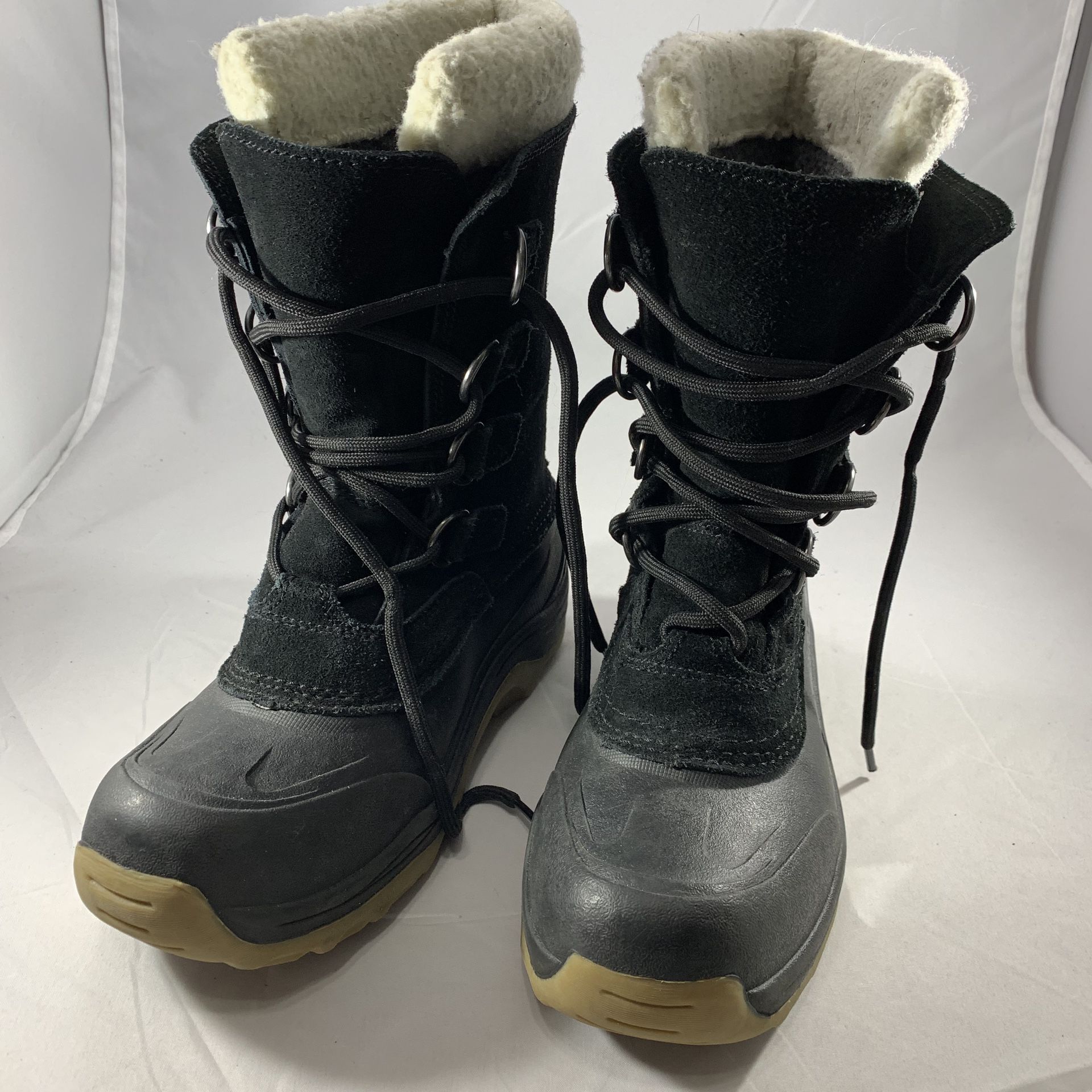 Lands-end snow boots size 3 little girls 5 woman’s