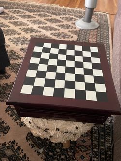 Brand new wooden game center 6 games in one center like Cards chess backgammon Snakes and Ladders Checkers. Ludo etc