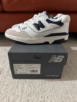 new balance 550 navy blue size 10 new