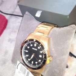 Bulova Stainless Steel Gold Tone Watch ( Brand New)