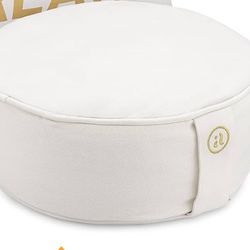 Buckwheat Meditation Cushion Round Zafu Yoga Pillow - Zafu Meditation Cushion -Zippered Organic Cotton Liner to Add or Remove Hulls | Machine Washable