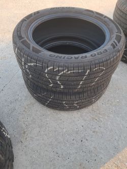 2 PRO RACING 215 55 17 TIRES GREAT SHAPE