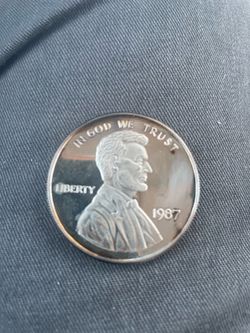 1 Troy Ounce .999 Silver 1987 Lincoln Wheat Penny