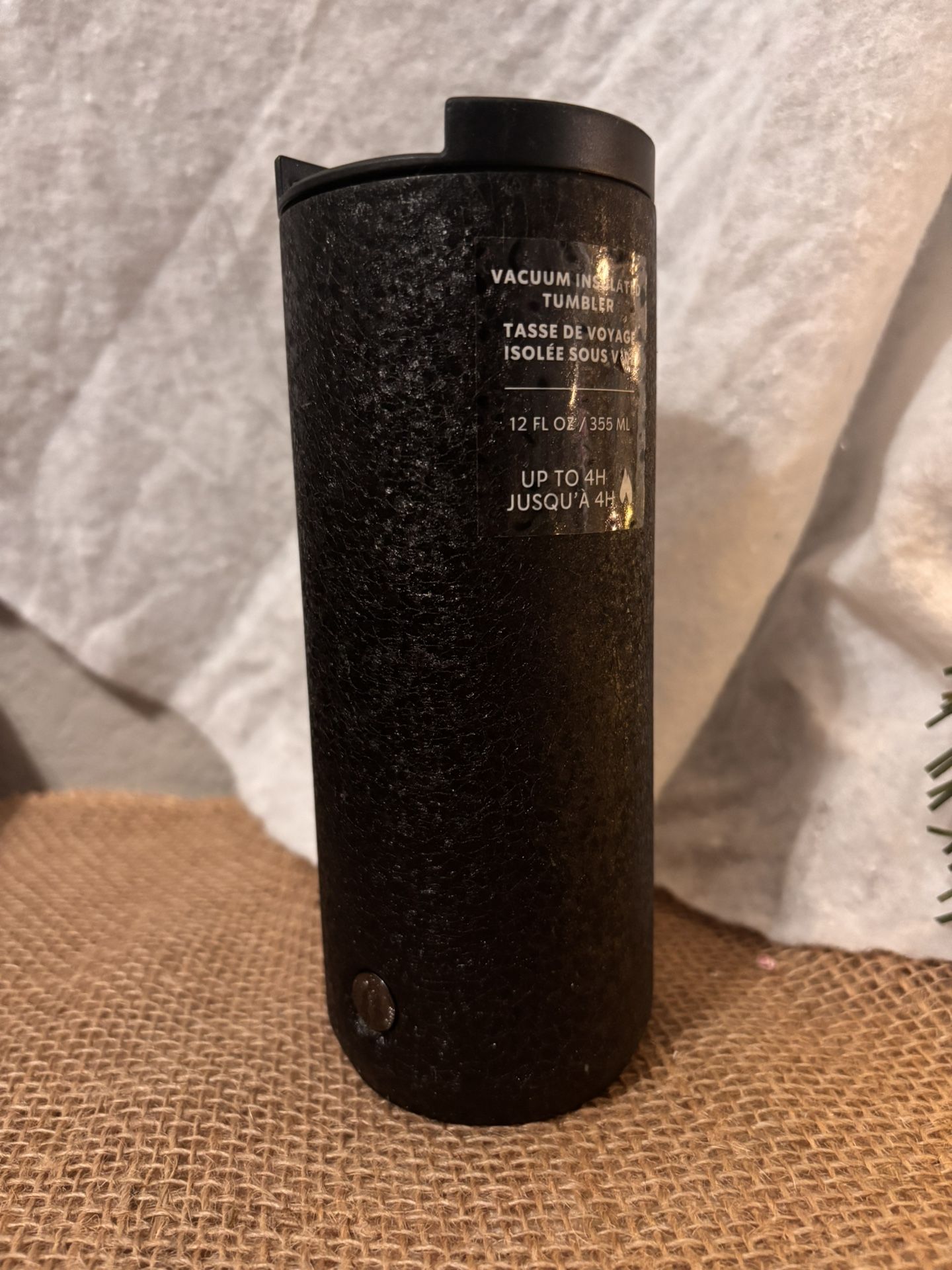 Starbucks black ice crackle texture tumbler