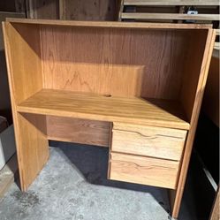 Solid Wood Desk With Two Drawers 