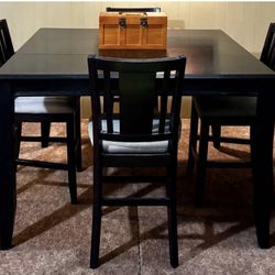 Dark espresso counter height dining table