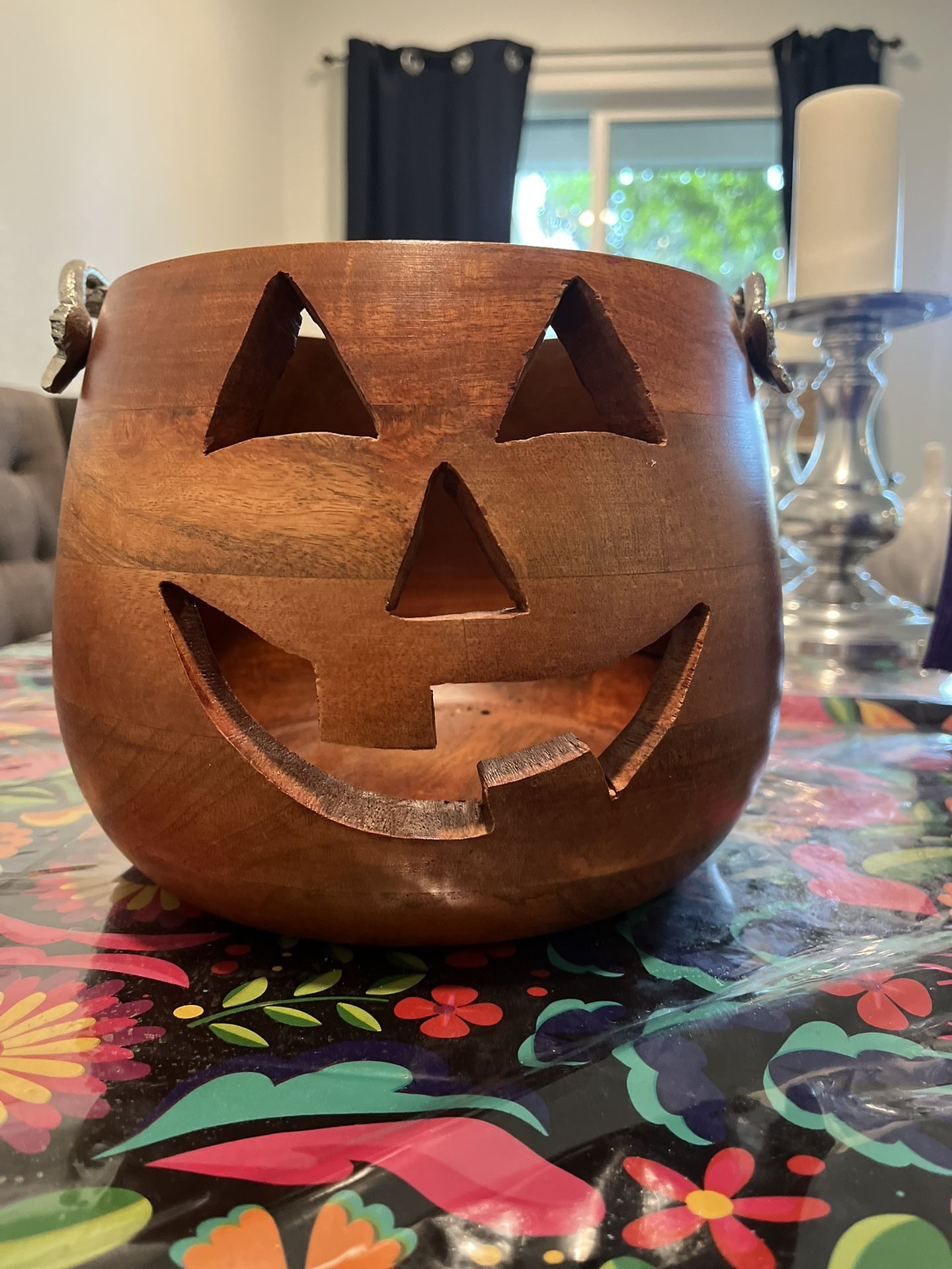 Wooden Jack-O-Lantern Pail * Martha Stewart Home Collection