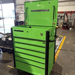 Tool Box U.S. GENERAL 34 in. Full Bank Service Cart, Green