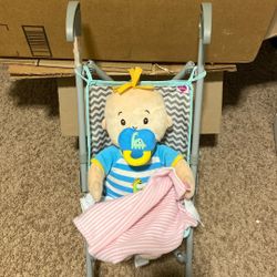 Baby Doll With Stroller 