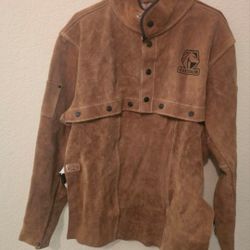 Leather Welding Cape Sleeve Jacket 