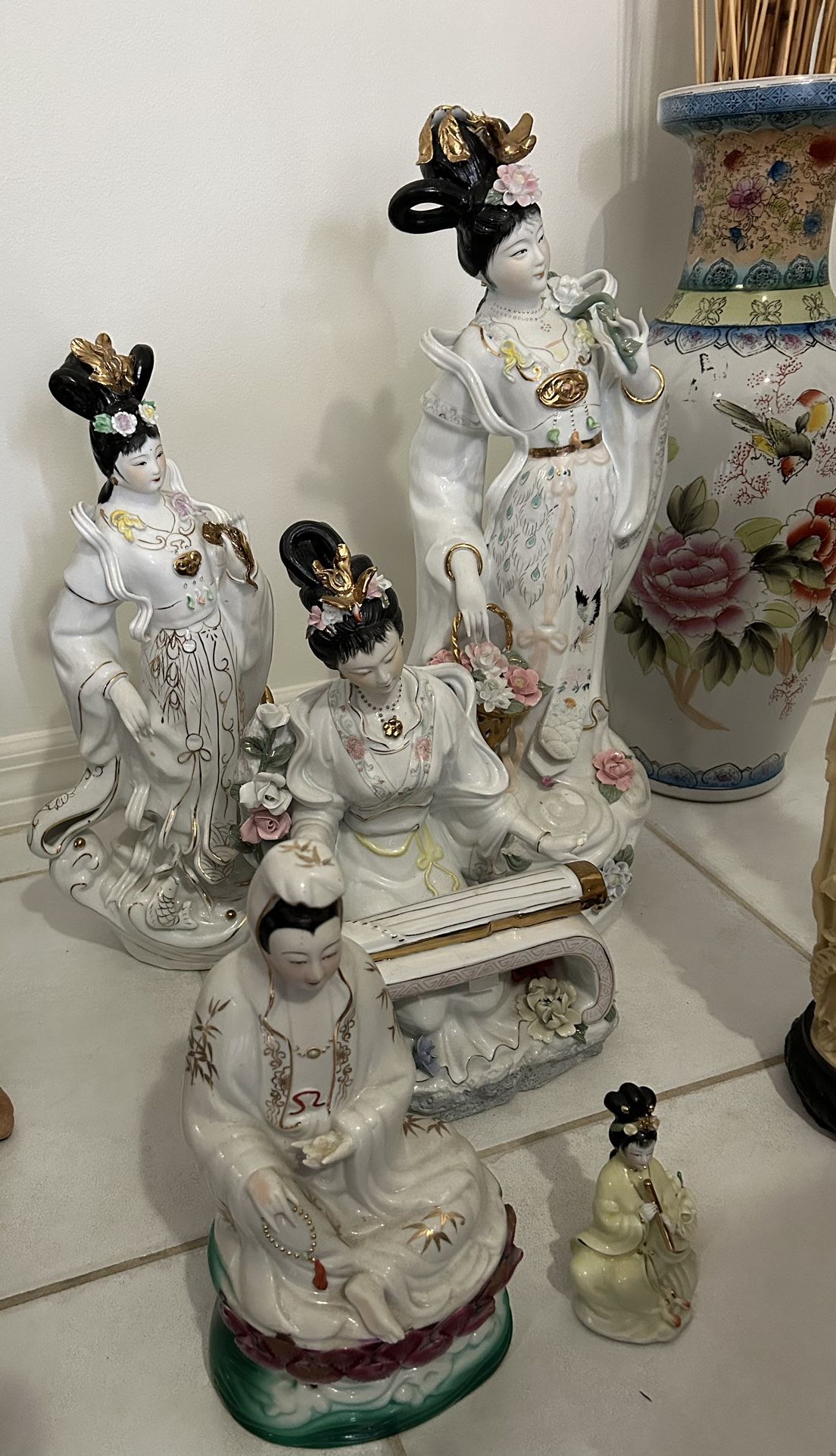 Geisha Porcelain Figures